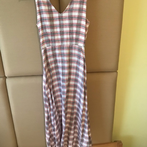 ASOS Mango Button Front Gingham Dress in Red - Picture 8 of 9